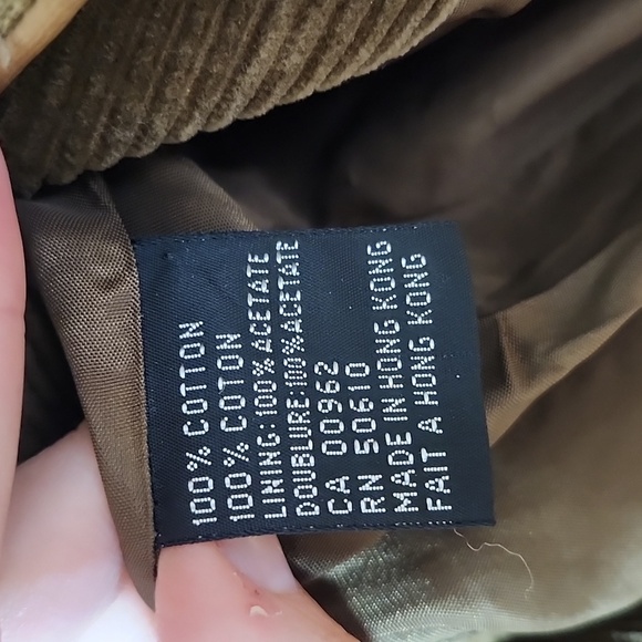 Sasson Vintage One  Button Cotton Corduroy Blazer Brown Pockets Lt brown piping - Picture 11 of 13